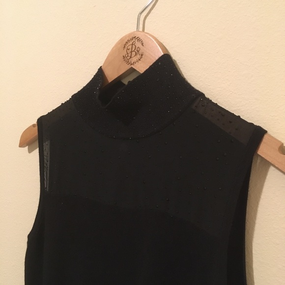 Black Glimmer Sweater Tank - Picture 3 of 5